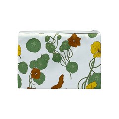 Nasturtium Flowers Plant Leaves Cosmetic Bag (Medium) from ArtsNow.com Back