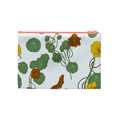 Nasturtium Flowers Plant Leaves Cosmetic Bag (Medium) from ArtsNow.com Back