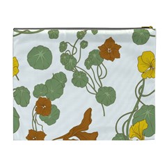 Nasturtium Flowers Plant Leaves Cosmetic Bag (XL) from ArtsNow.com Back