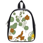 Nasturtium Flowers Plant Leaves School Bag (Small)