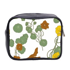 Nasturtium Flowers Plant Leaves Mini Toiletries Bag (Two Sides) from ArtsNow.com Back