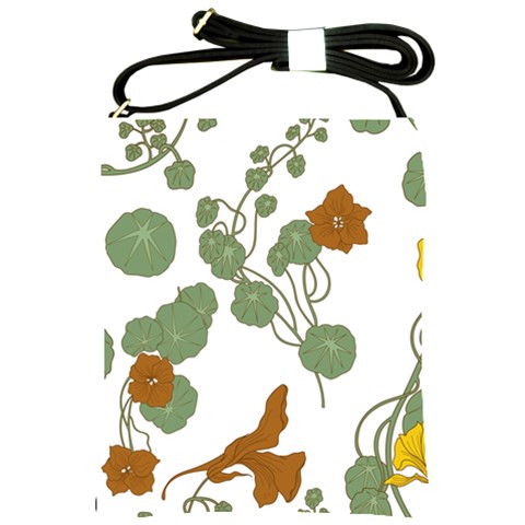 Nasturtium Flowers Plant Leaves Shoulder Sling Bag from ArtsNow.com Front