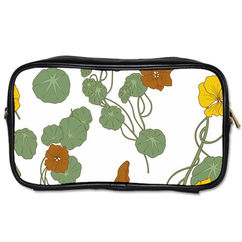 Nasturtium Flowers Plant Leaves Toiletries Bag (One Side) from ArtsNow.com Front