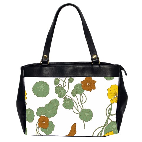 Nasturtium Flowers Plant Leaves Oversize Office Handbag (2 Sides) from ArtsNow.com Front