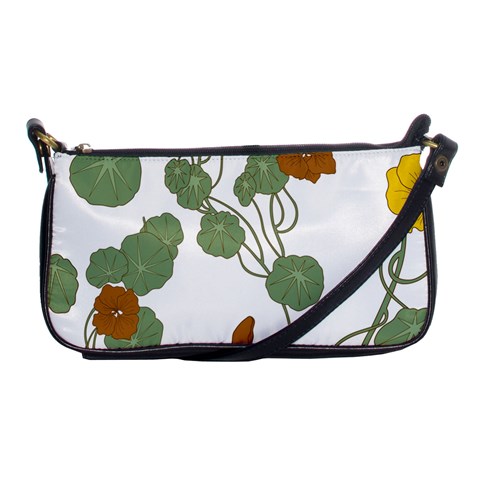 Nasturtium Flowers Plant Leaves Shoulder Clutch Bag from ArtsNow.com Front