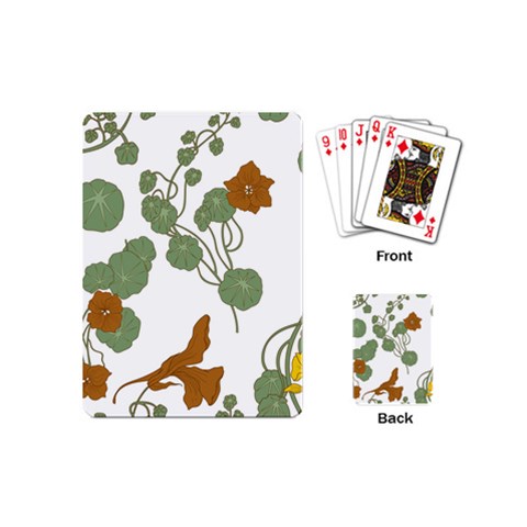 Nasturtium Flowers Plant Leaves Playing Cards Single Design (Mini) from ArtsNow.com Back