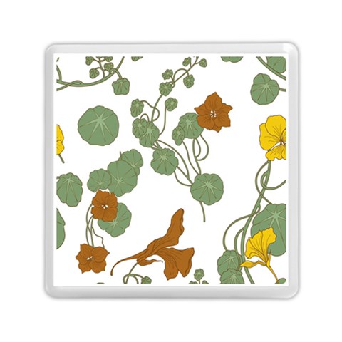 Nasturtium Flowers Plant Leaves Memory Card Reader (Square) from ArtsNow.com Front