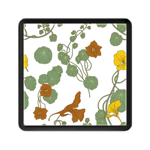 Nasturtium Flowers Plant Leaves Memory Card Reader (Square) from ArtsNow.com Front