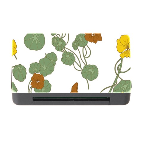 Nasturtium Flowers Plant Leaves Memory Card Reader with CF from ArtsNow.com Front