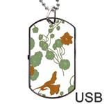 Nasturtium Flowers Plant Leaves Dog Tag USB Flash (One Side)