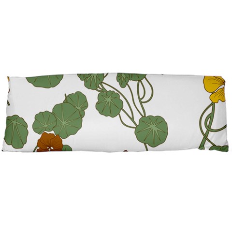 Nasturtium Flowers Plant Leaves Body Pillow Case (Dakimakura) from ArtsNow.com Body Pillow Case