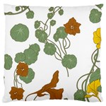 Nasturtium Flowers Plant Leaves Large Cushion Case (One Side)