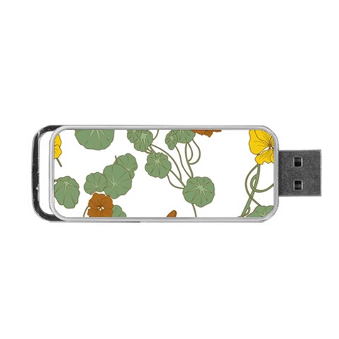 Nasturtium Flowers Plant Leaves Portable USB Flash (One Side) from ArtsNow.com Front