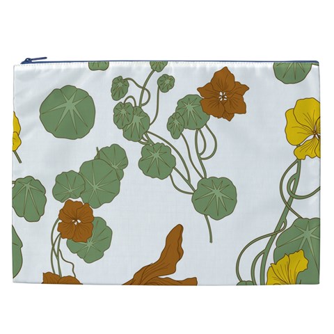 Nasturtium Flowers Plant Leaves Cosmetic Bag (XXL) from ArtsNow.com Front