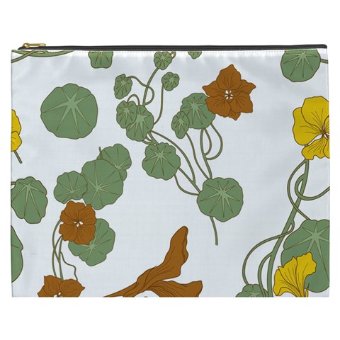 Nasturtium Flowers Plant Leaves Cosmetic Bag (XXXL) from ArtsNow.com Front