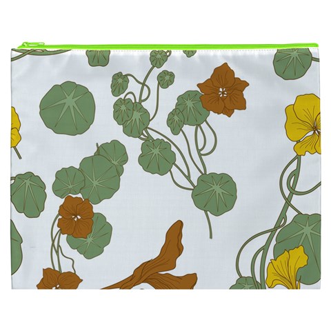 Nasturtium Flowers Plant Leaves Cosmetic Bag (XXXL) from ArtsNow.com Front