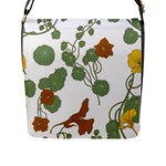 Nasturtium Flowers Plant Leaves Flap Closure Messenger Bag (L)