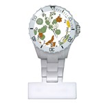 Nasturtium Flowers Plant Leaves Plastic Nurses Watch