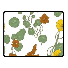 Nasturtium Flowers Plant Leaves Two Sides Fleece Blanket (Small) from ArtsNow.com 45 x34  Blanket Front