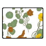 Nasturtium Flowers Plant Leaves Two Sides Fleece Blanket (Small)