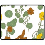 Nasturtium Flowers Plant Leaves Two Sides Fleece Blanket (Medium)