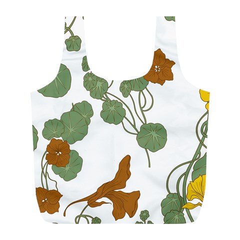 Nasturtium Flowers Plant Leaves Full Print Recycle Bag (L) from ArtsNow.com Front