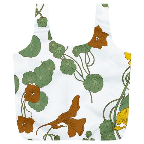 Nasturtium Flowers Plant Leaves Full Print Recycle Bag (XL) from ArtsNow.com Front