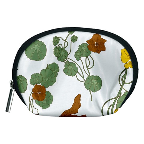 Nasturtium Flowers Plant Leaves Accessory Pouch (Medium) from ArtsNow.com Front