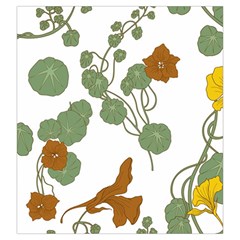 Nasturtium Flowers Plant Leaves Drawstring Pouch (Large) from ArtsNow.com Back