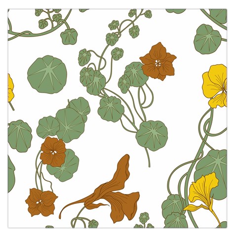 Nasturtium Flowers Plant Leaves Square Satin Scarf (36  x 36 ) from ArtsNow.com Front