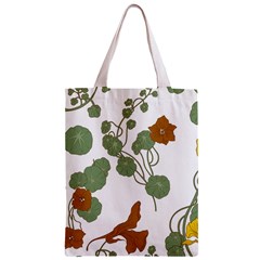 Nasturtium Flowers Plant Leaves Zipper Classic Tote Bag from ArtsNow.com Front