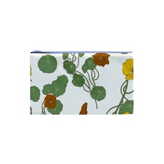 Nasturtium Flowers Plant Leaves Cosmetic Bag (XS) from ArtsNow.com Front