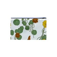 Nasturtium Flowers Plant Leaves Cosmetic Bag (XS) from ArtsNow.com Back