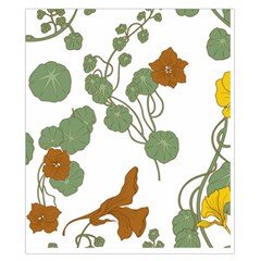 Nasturtium Flowers Plant Leaves Duvet Cover Double Side (California King Size) from ArtsNow.com Back