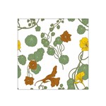 Nasturtium Flowers Plant Leaves Satin Bandana Scarf 22  x 22 