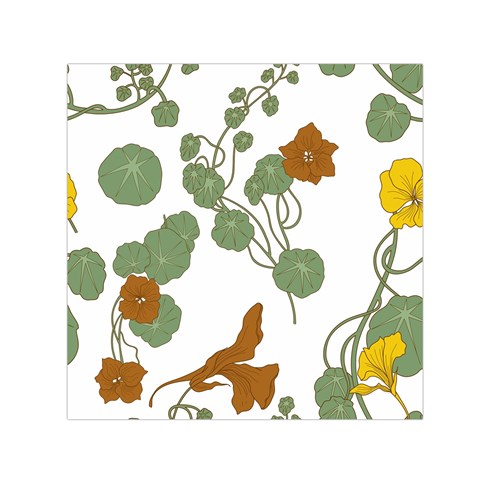 Nasturtium Flowers Plant Leaves Square Satin Scarf (30  x 30 ) from ArtsNow.com Front