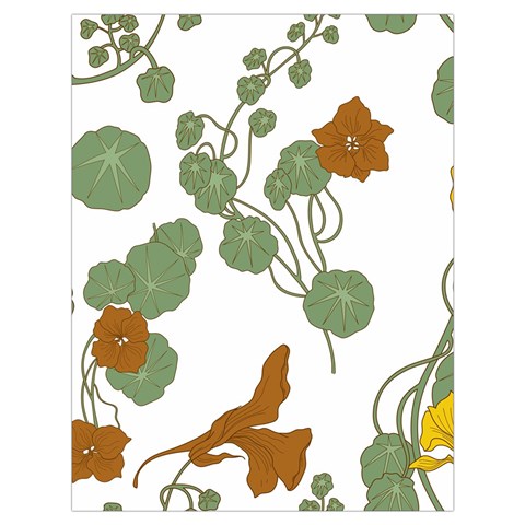 Nasturtium Flowers Plant Leaves Drawstring Bag (Large) from ArtsNow.com Front