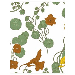 Nasturtium Flowers Plant Leaves Drawstring Bag (Large) from ArtsNow.com Back