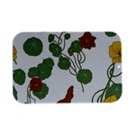 Nasturtium Flowers Plant Leaves Open Lid Metal Box (Silver)  