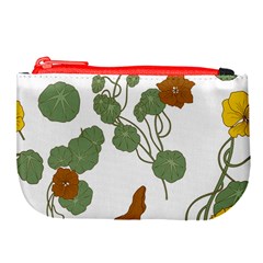 Nasturtium Flowers Plant Leaves Large Coin Purse from ArtsNow.com Front