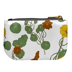 Nasturtium Flowers Plant Leaves Large Coin Purse from ArtsNow.com Back