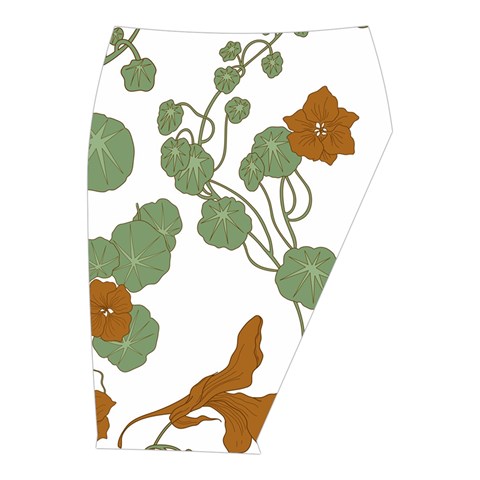 Nasturtium Flowers Plant Leaves Midi Wrap Pencil Skirt from ArtsNow.com  Front Right 