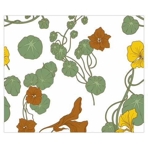 Nasturtium Flowers Plant Leaves Medium Tote Bag from ArtsNow.com Back