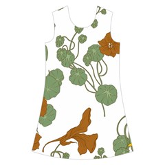 Nasturtium Flowers Plant Leaves Kids  Short Sleeve Velvet Dress from ArtsNow.com Front