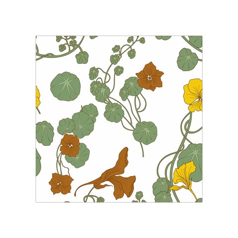 Nasturtium Flowers Plant Leaves Square Tapestry (Small) from ArtsNow.com Front