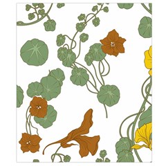 Nasturtium Flowers Plant Leaves Waist Pouch (Small) from ArtsNow.com Back Strap