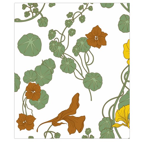 Nasturtium Flowers Plant Leaves Waist Pouch (Large) from ArtsNow.com Back Strap