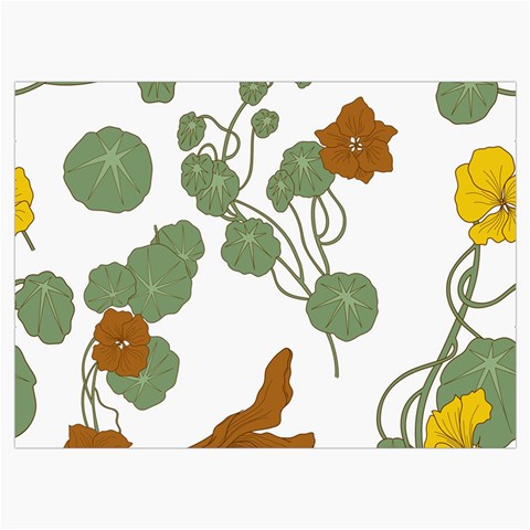 Nasturtium Flowers Plant Leaves Roll Up Canvas Pencil Holder (M) from ArtsNow.com Front