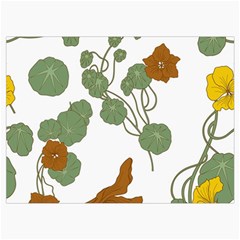 Nasturtium Flowers Plant Leaves Roll Up Canvas Pencil Holder (M) from ArtsNow.com Front