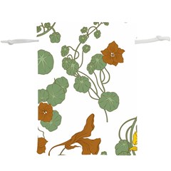 Nasturtium Flowers Plant Leaves Lightweight Drawstring Pouch (XL) from ArtsNow.com Front